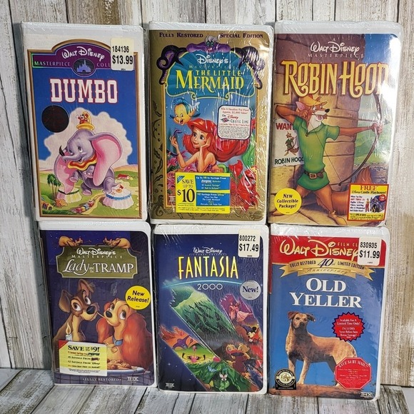 Vintage 1994-1999 Walt Disney Masterpiece Collection VHS Tapes Brand New - Picture 6 of 9